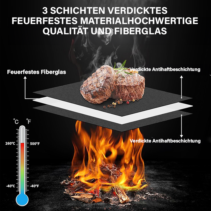 iRosesilk™ Leicht zu reinigende Antihaft-Grillmatte