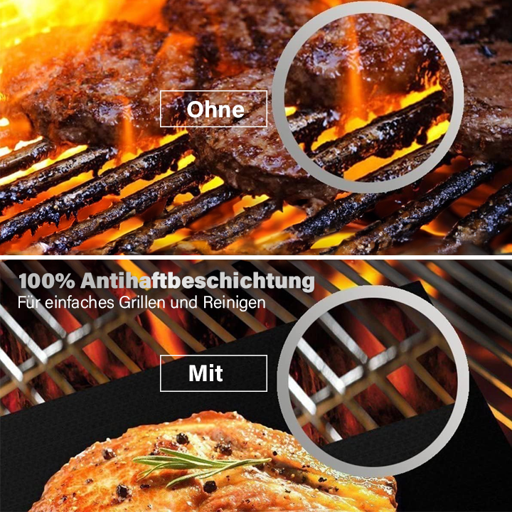 iRosesilk™ Leicht zu reinigende Antihaft-Grillmatte