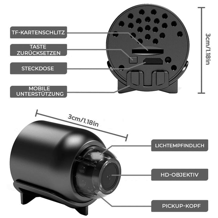 Oveallgo™ Invisible-Eye X 1080P HD Nachtsicht Mini WIFI Kamera