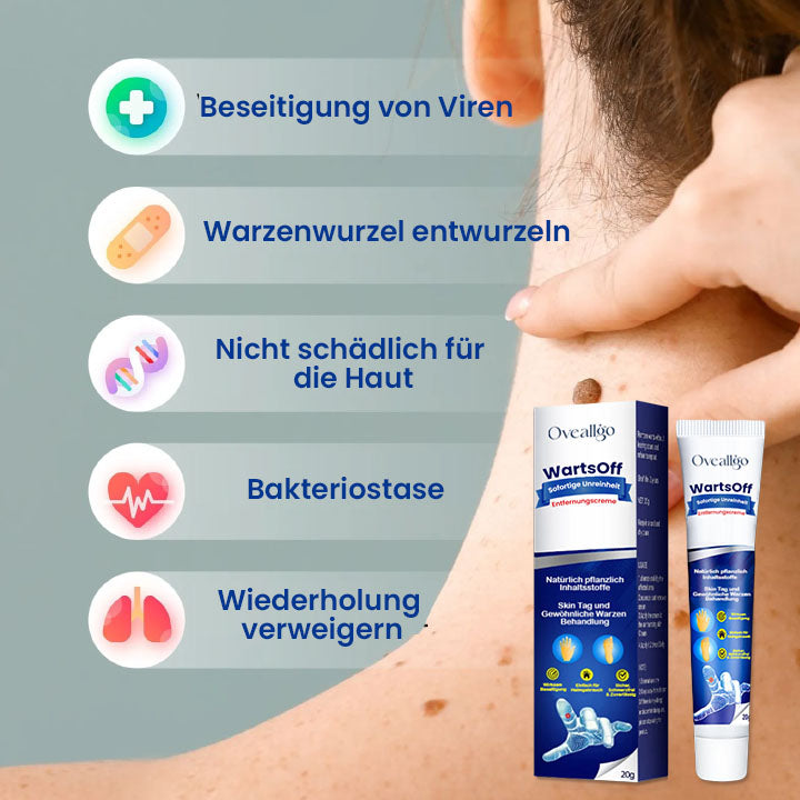 Oveallgo™ Wartsoff Rapid Creme Zur Sofortigen Entfernung Von Hautunreinheiten