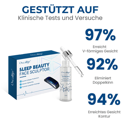 Oveallgo™ SchlafSchönheit Set [Gesichtsformer + Serum zur Straffung der Halshaut ohne Kropf]